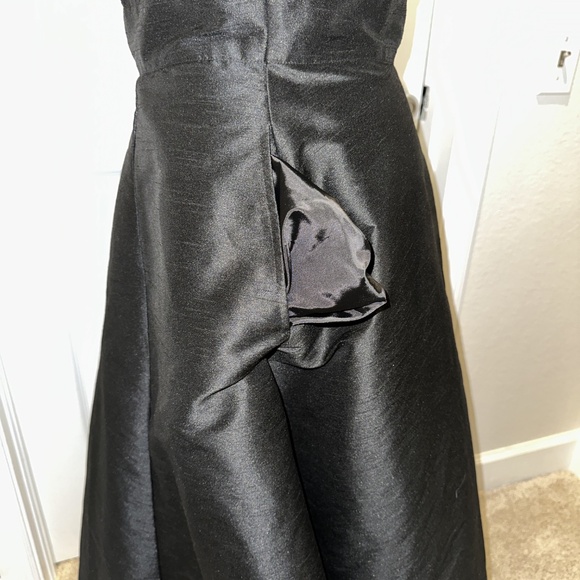 eShakti Black Silk Semi-Formal Dress - Size L - Picture 4 of 10